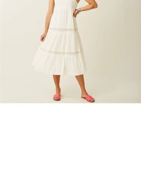 Carve designs 100% organic cotton white maxi dress